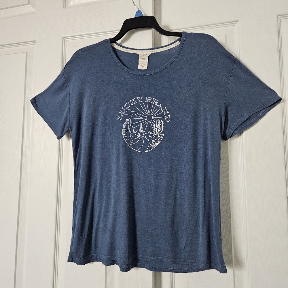 Lucky Brand Indigo Graphic Tee